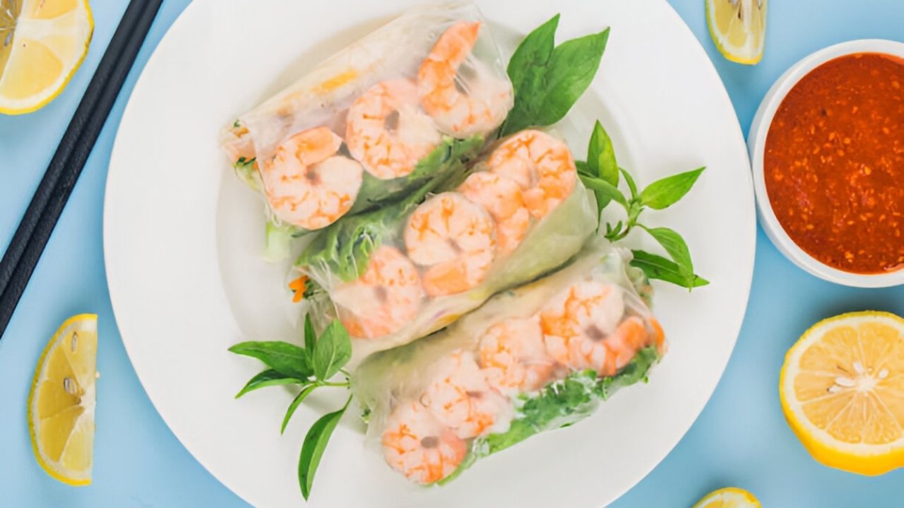 shrimp rice paper rolls
