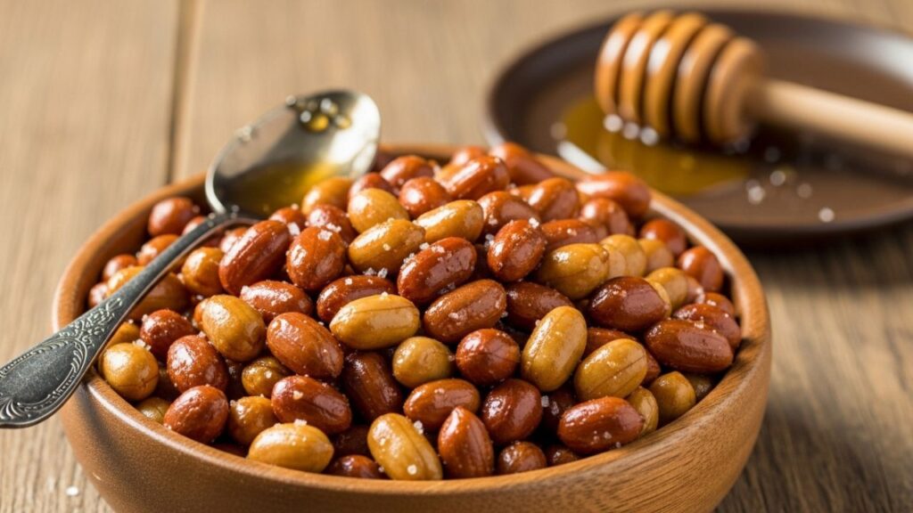 Bowl of honey roasted little peanut