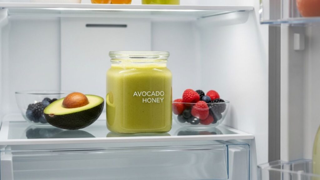 Avocado spread stored in the fridge