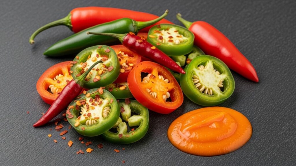 Taco components showing savory meat, fresh herbs, lime wedges, and spicy salsa.