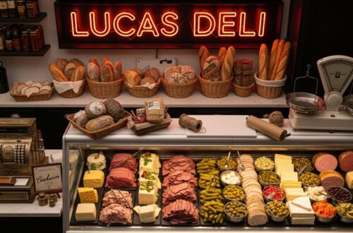 Classic meal with fresh ingredients on a wooden table, simple and comforting